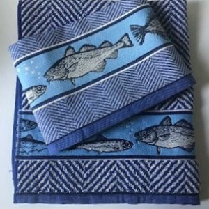 Handdoek - Vissen - Blauw